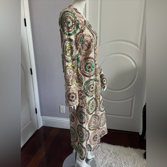 Blanka The Label Pink Sequin Duster Jacket Size Large - Picture 4 of 6